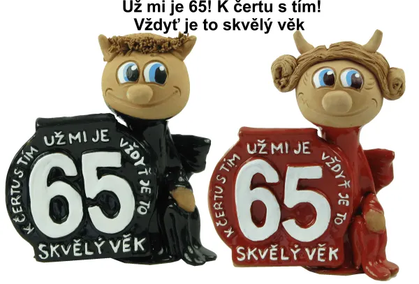 Narozeninová figurka - skvělý věk 65