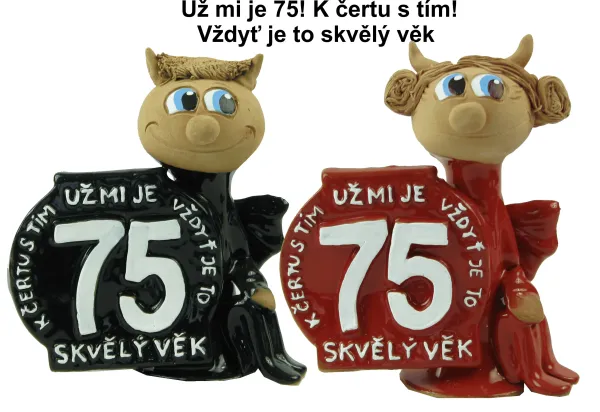 Narozeninová figurka - skvělý věk 75