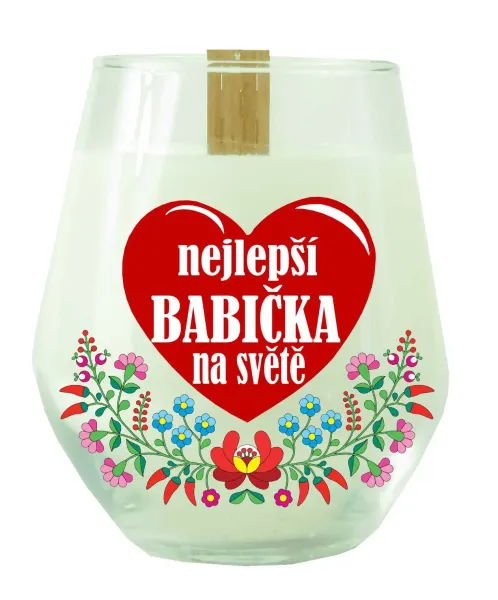 Svíčka ze sójového vosku - nejlepší babička na světě