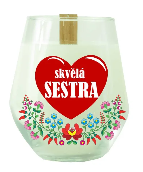 Svíčka ze sójového vosku - skvělá sestra