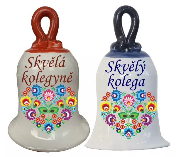 Zvonek s folklórním srdíčkem pro kolegu, kolegyni